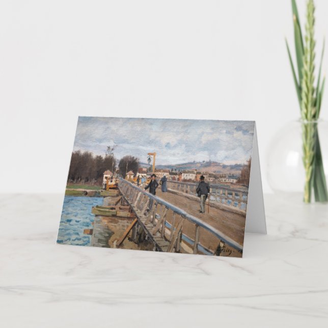 Tarjeta Alfred Sisley - Pasarela de Argenteuil (Anverso)