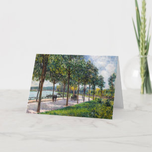 Tarjeta Alfred Sisley - Paseo de Castaños