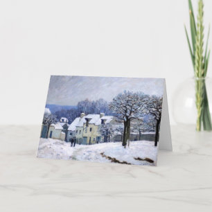 Tarjeta Alfred Sisley - Place Chenil en Marly, efecto de n