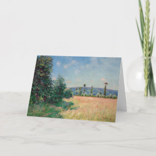 Tarjeta Alfred Sisley - Praderas de Sahurs en sol matutino