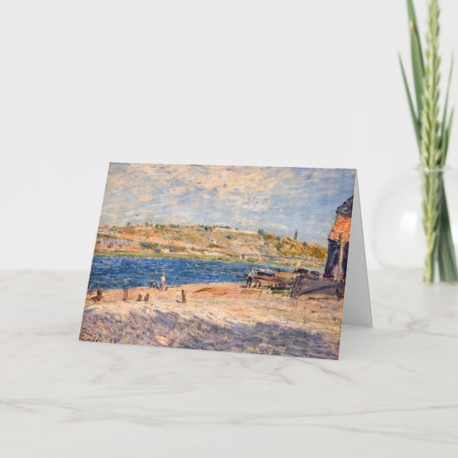 Tarjeta Alfred Sisley - Riberas de Saint-Mammes (Anverso)