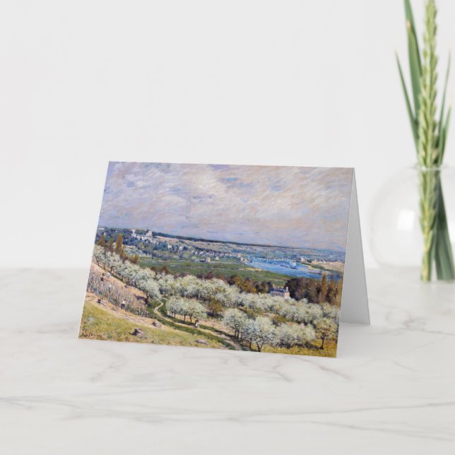 Tarjeta Alfred Sisley - Terraza en Saint-Germain, primaver (Anverso)
