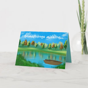 Tarjeta "Algo que le faltan…!" lago