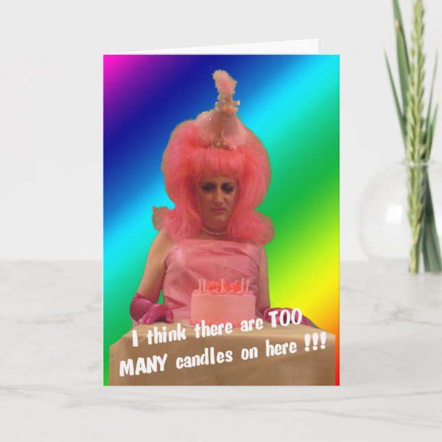 Tarjeta Algodón de Miz - torta de cumpleaños (Anverso)