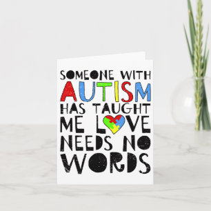 Tarjeta Alguien Con Autismo Me Ha Enseñado Que El Amor No