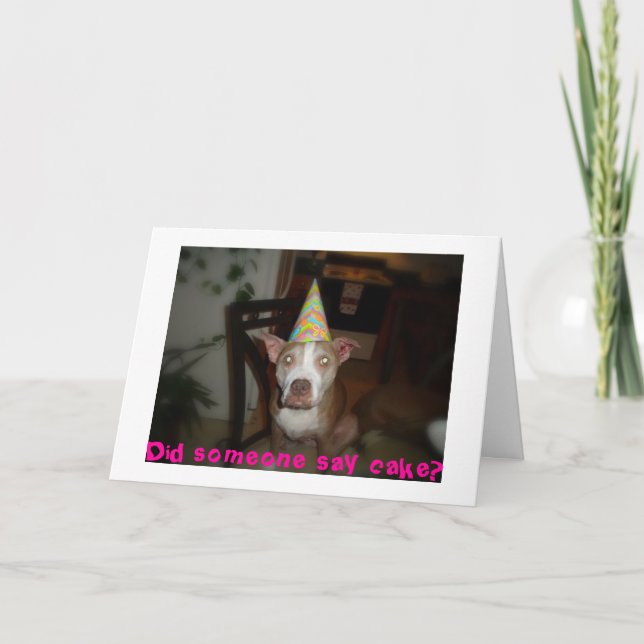 Tarjeta ¿Alguien dijo pastel? (Anverso)