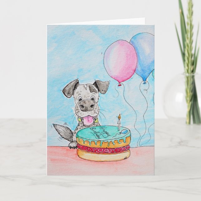 Tarjeta ¿Alguien Dijo Pastel De Cumpleaños? (Anverso)
