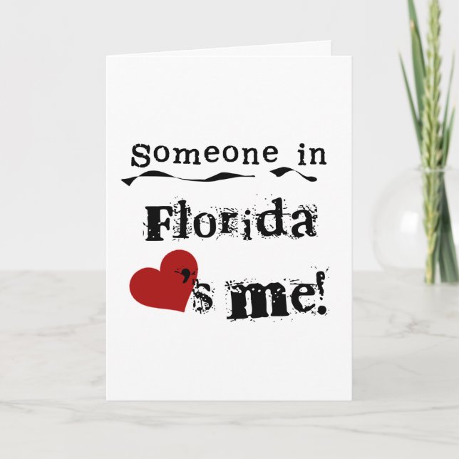 Tarjeta Alguien En Florida Me Ama (Anverso)