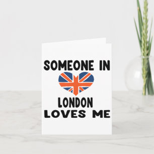 Tarjeta Alguien en Londres me ama Inglaterra Bandera britá
