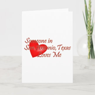 Tarjeta Alguien en San Antonio Texas me ama