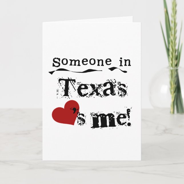 Tarjeta Alguien en Tejas me ama (Anverso)