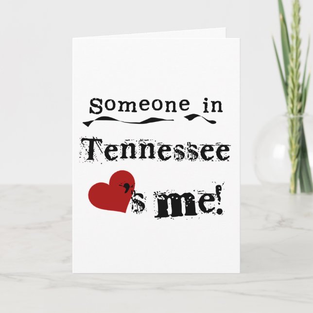 Tarjeta Alguien En Tennessee Me Ama (Anverso)