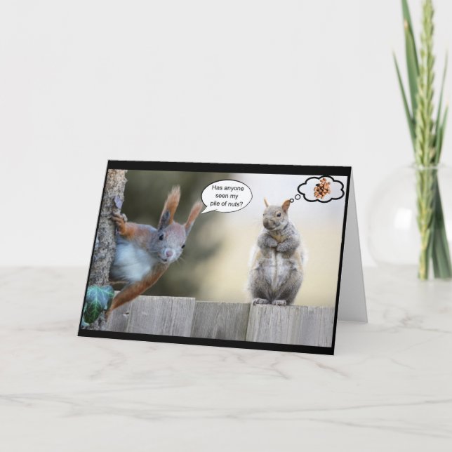 Tarjeta ¿Alguien ha visto mis nueces? (Anverso)