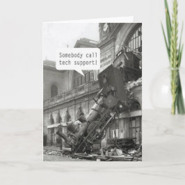 Tarjeta Alguien llame al tren de asistencia técnica Wrect