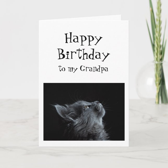 Tarjeta Alguien que admiro el Día del Gato del Abuelo (Anverso)