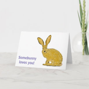 Tarjeta "Algún conejito te ama cita dulce Pascua