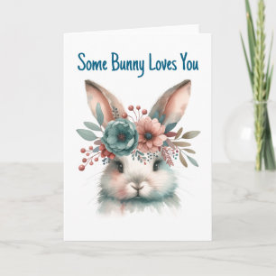 Tarjeta Algún Conejito Te Ama Feliz Pascua