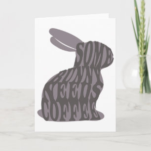 Tarjeta Algún conejo necesita café Conejo de Pascua Amante