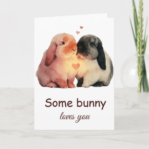Tarjeta Algun Conejo Te Ama Pareja Amor