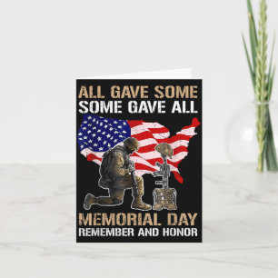 Tarjeta Algún Memorial Day Recordar Honor Caídos