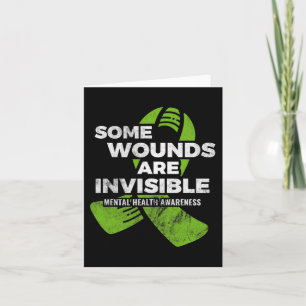 Tarjeta Algunas Heridas Invisible Mental Health Awareness
