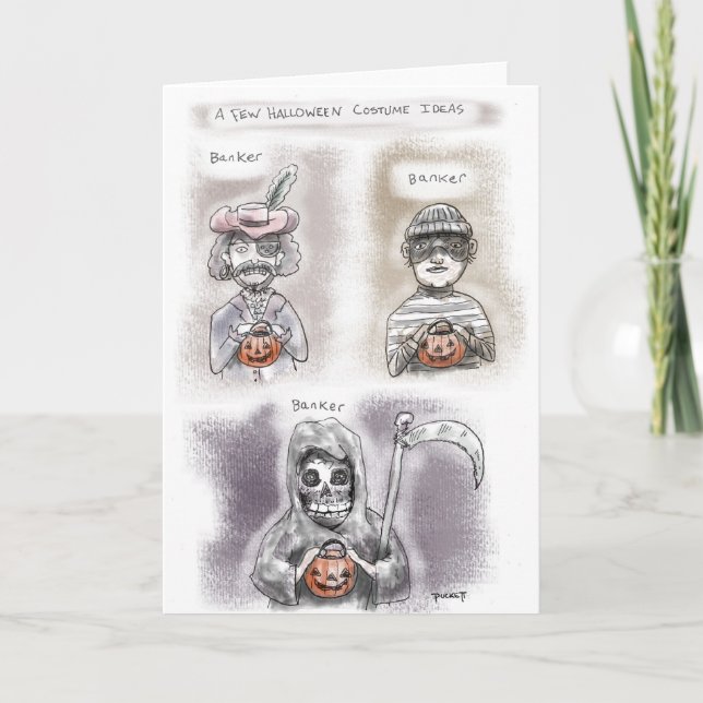 Tarjeta Algunas ideas del traje de Halloween (Anverso)