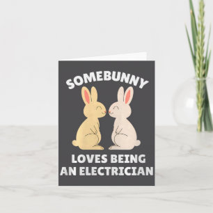 Tarjeta Algunbunny Ama Ser Electricista Lindo Easter B
