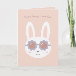 Tarjeta Alguno Conejo te Ama Rosa