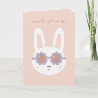 Tarjeta Alguno Conejo te Ama Rosa