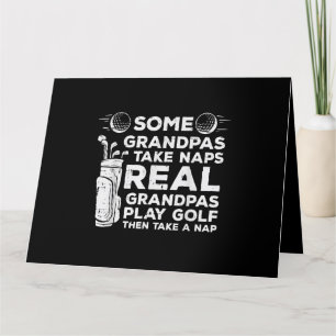 Tarjeta Algunos abuelitos toman Naps Real Play Golf Funny 