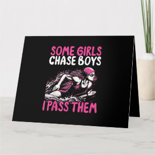 Tarjeta Algunos Chicas persiguen niños que les paso - Nada