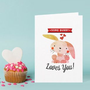 Tarjeta Algunos conejitos te aman a un El día de San Valen
