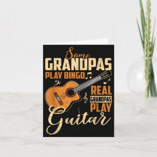 Tarjeta Algunos Juegan Bingo Abuelos Reales Tocan Guitarra