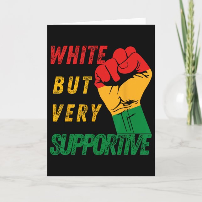 Tarjeta Aliado Blanco Pero Soportista Juneteenth Historia  (Anverso)