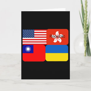 Tarjeta Alianza de la Libertad Usa Hong Kong República Tai
