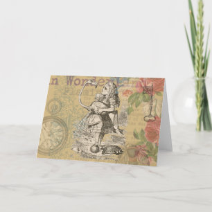 Tarjeta Alice in Wonderland Flamingo Classic