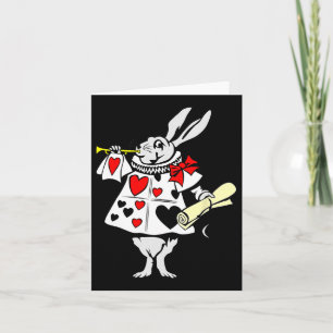 Tarjeta Alice In Wonderland Rabbit Easter Bunny Jugando Mu