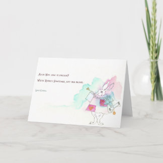 Tarjeta Alice in Wonderland - White Rabbit, Lewis Carroll
