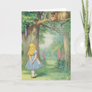 Tarjeta Alice y el gato de Cheshire