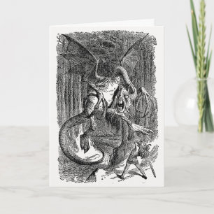 Tarjeta Alicia a través del espejo - El jabberwocky