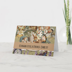 Tarjeta Alicia aventuras en el Fiesta del té malo de la ti