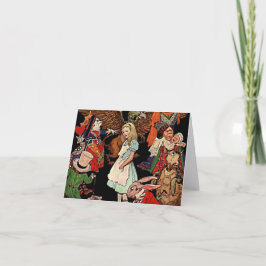 Tarjeta Alicia en el país de las maravillas con el