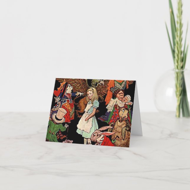 Tarjeta Alicia en el país de las maravillas con el (Anverso)