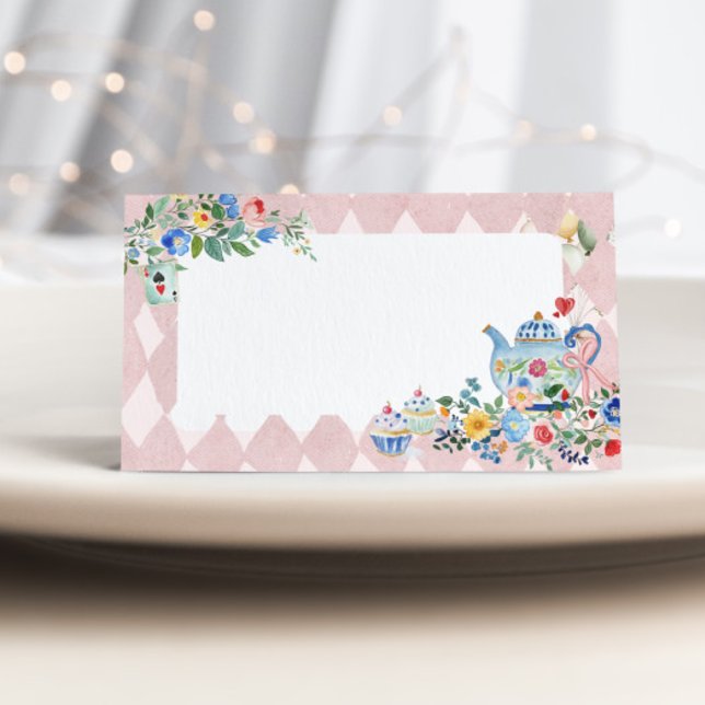 Tarjeta Alicia en el país de las maravillas Fiesta de té e (Subido por el creador)