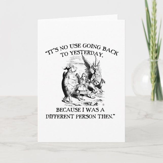 Tarjeta Alicia en el país de las maravillas - Persona dife (Anverso)