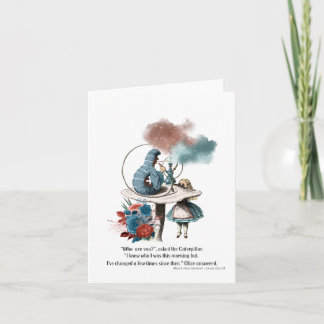 Tarjeta Alicia en el país de las maravillas "¿quién eres?"