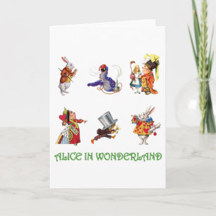 Tarjeta Alicia en el país de las maravillas y los amigos