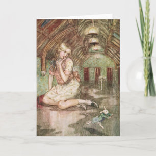 Tarjeta Alicia Vintage en el País de las Maravillas