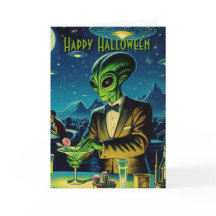 Alien Bartender sirve tu bebida en Halloween