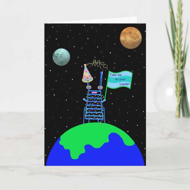 Tarjeta Alien Happy Birday Card de Jo Images (Anverso)